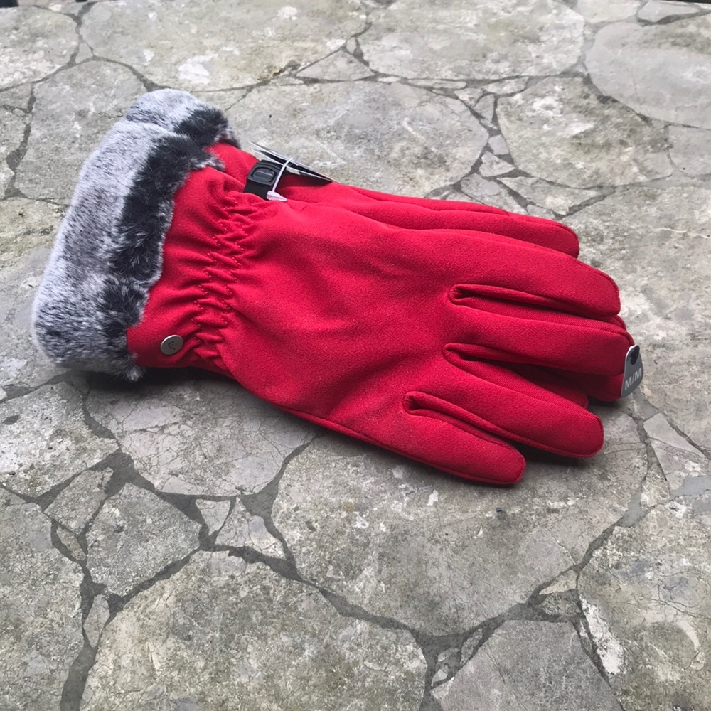 Ladies Insulated Gloves with Faux Fur Cuff M/M